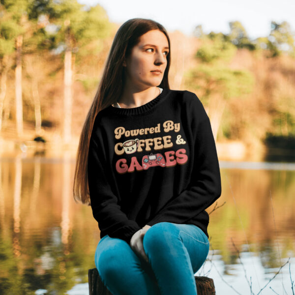 Powered by Coffee and Games Hoodie - Image 5