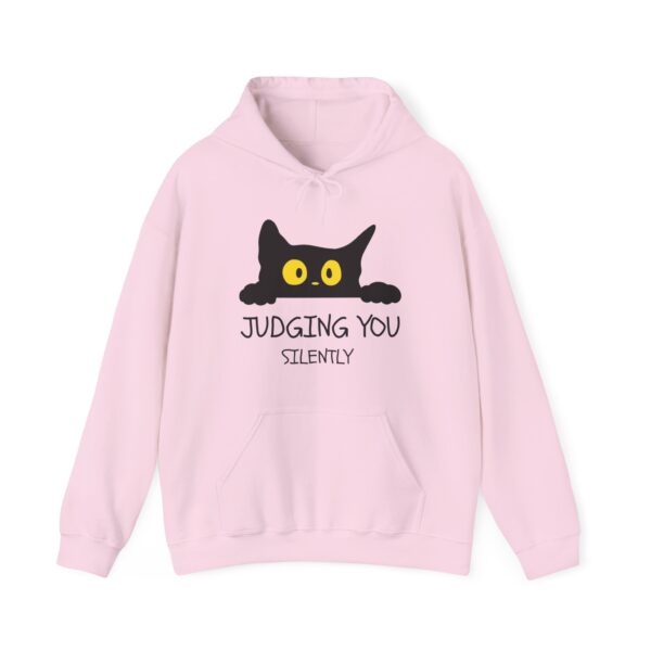 Judging You Silently Hoodie – Funny Black Cat Hoodie for Cat Lovers - Image 13