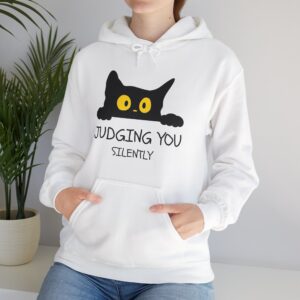 Judging you hoodie white